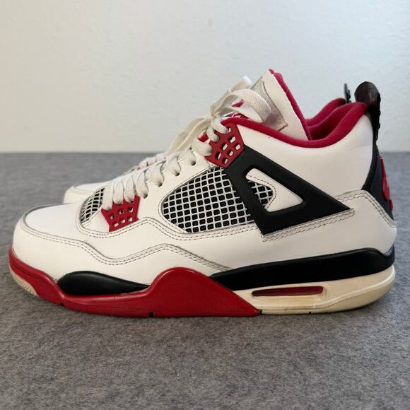 Nike Air Jordan 4 IV Fire Red/White (DC7770-160) Custom Sneakers Shoe Men Size 9 main image 12